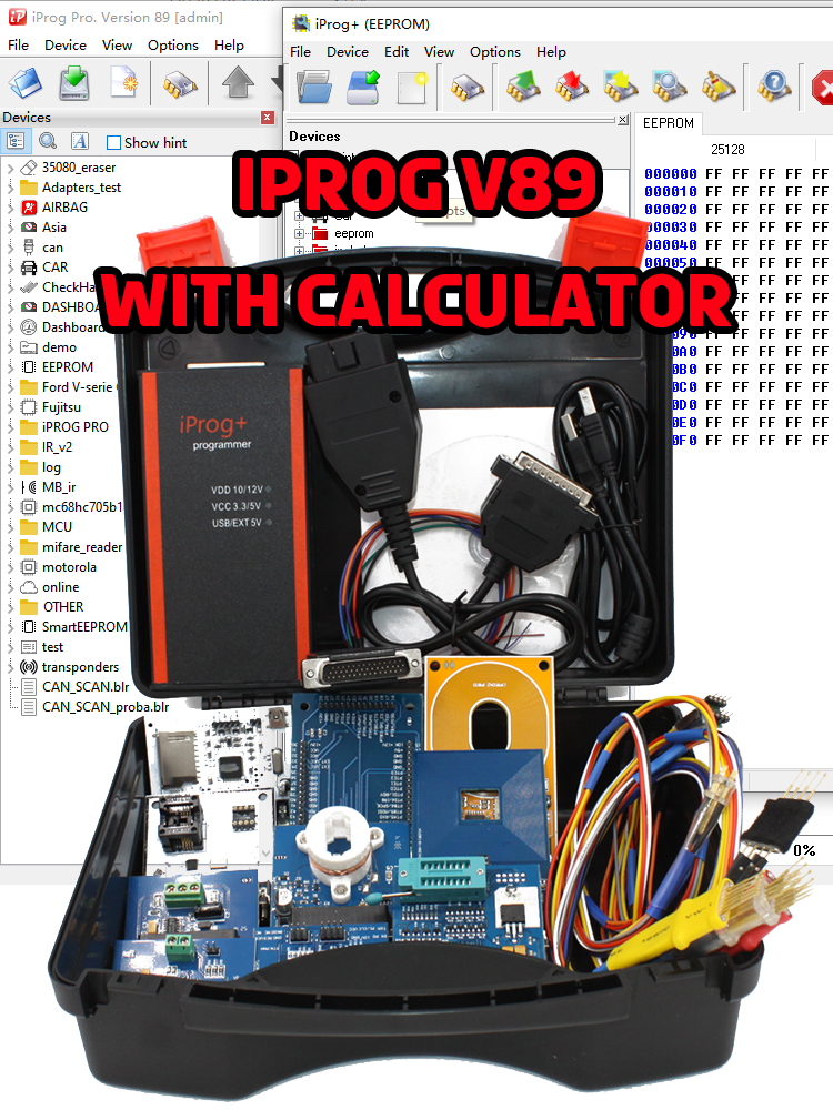 Iprog Pro V89 programador chave ECU completo, PK DIGIPROG 3 Carprog 2021